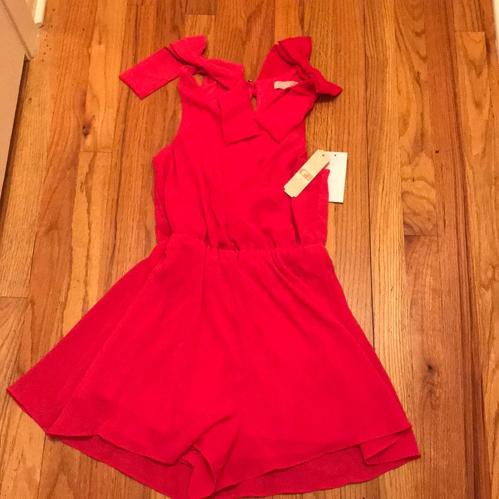 Gianni Bini hot pink romper